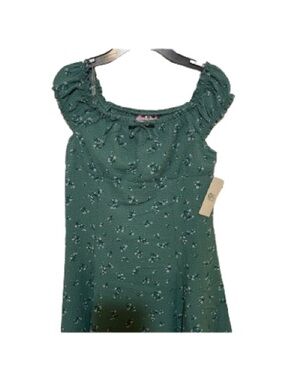Weekend Accents Girls Green Floral Dress Size Large -NWT